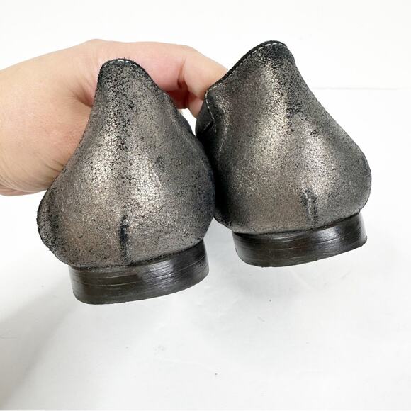 AGL Monika Snake Print Cap Toe Buckle Slip On Ballet Flats Size 37/ 7 - Picture 5 of 8